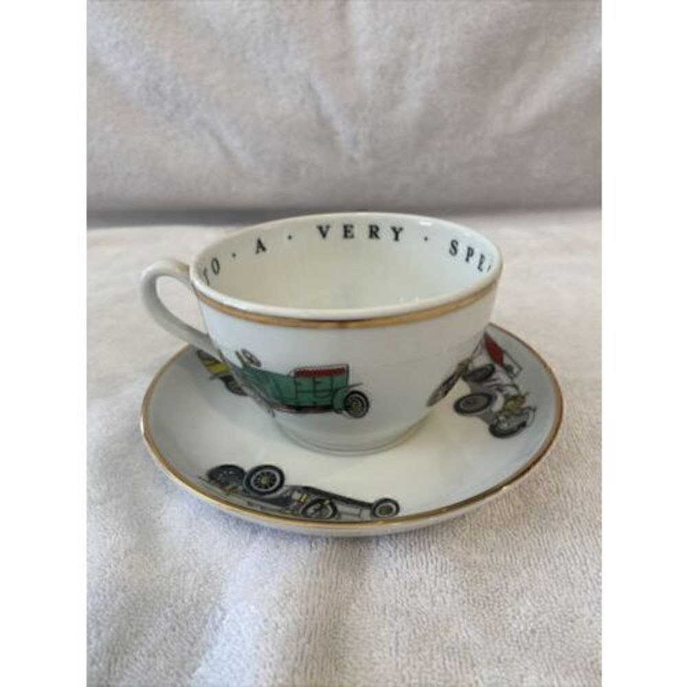 Princess House Exclusive~Vista Alegre Portugal~Vintg Car cup & saucer~Numbered